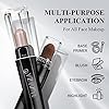 10PCS Eyeshadow Stick,Shimmer And Matte Neutral Brown Eye Shadow Sticks Pencil Crayon, Eye Brightener Stick With Crease-proof Formula,Waterproof & Long Lasting